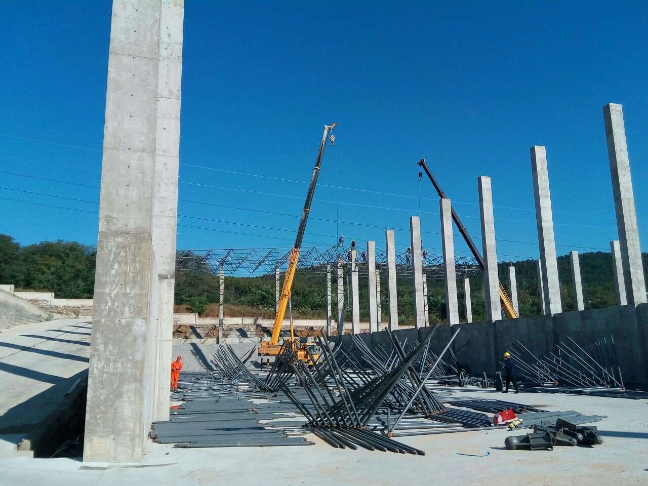 新郑威海搅拌站网架